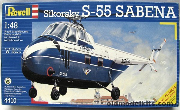 Revell 1/48 Sikorsky S-55 Sabena or HO4S Netherlands Navy Valkenburg 1960, 4410 plastic model kit